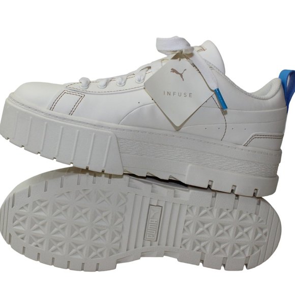 PUMA Infuse Chunky Lugged Platform Off White Sneakers Women's 8.5 NEW! - Picture 1 of 15